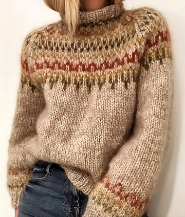 Oona - Pull en laine islandaise avec col roulé