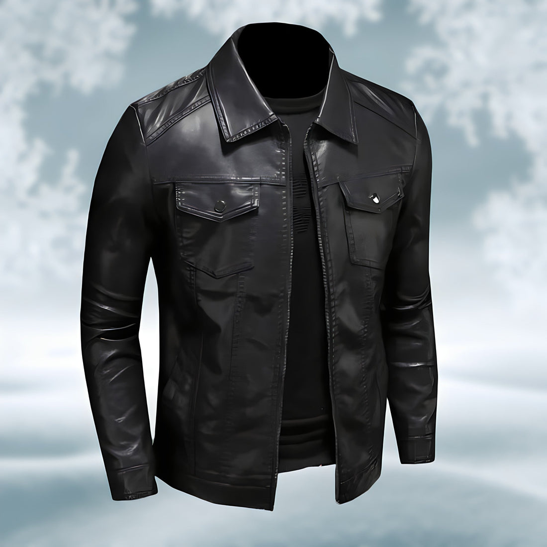 Taisto - veste premium en cuir véritable pour homme