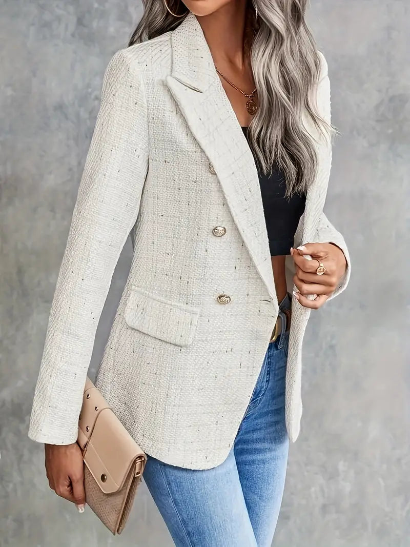 Aslaug - blazer élégant en tweed pour femmes