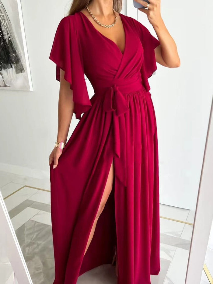 Livia - Robe longue fendue