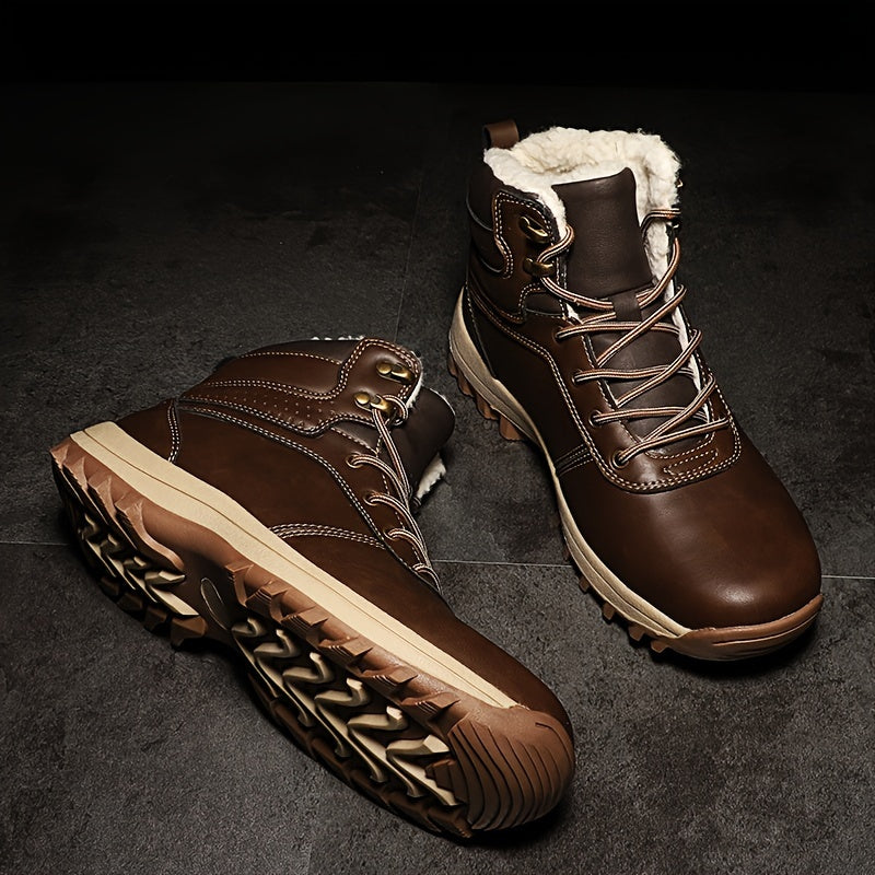 Miroslav - bottes d'hiver en cuir vintage pour hommes