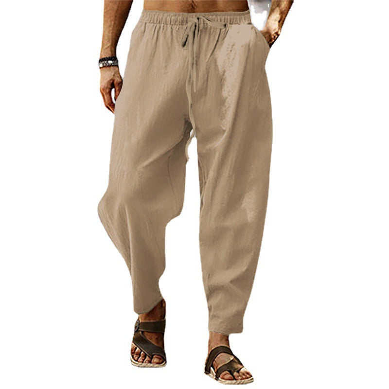 Kasimir - Pantalon de plage pour homme, coton et lin