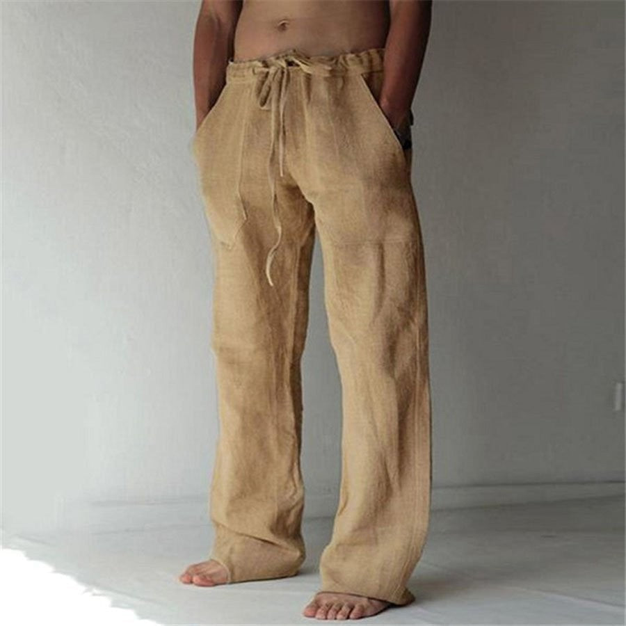 Anton - Pantalon de loisir en lin uni pour homme