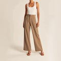 Wide Leg Tailored Pants - Glowiecare