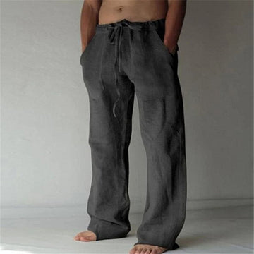 Anton - Pantalon de loisir en lin uni pour homme